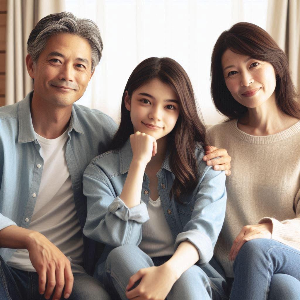 Parents and daughter