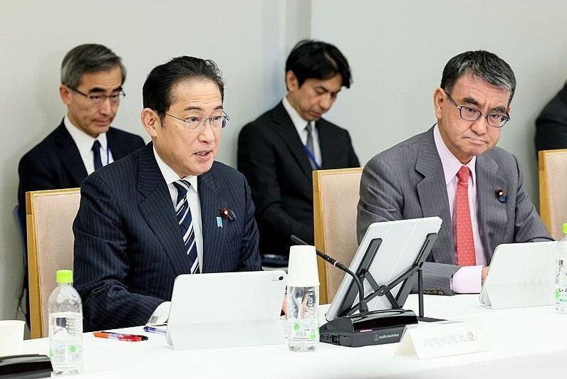 Fumio Kishida and Taro Kono